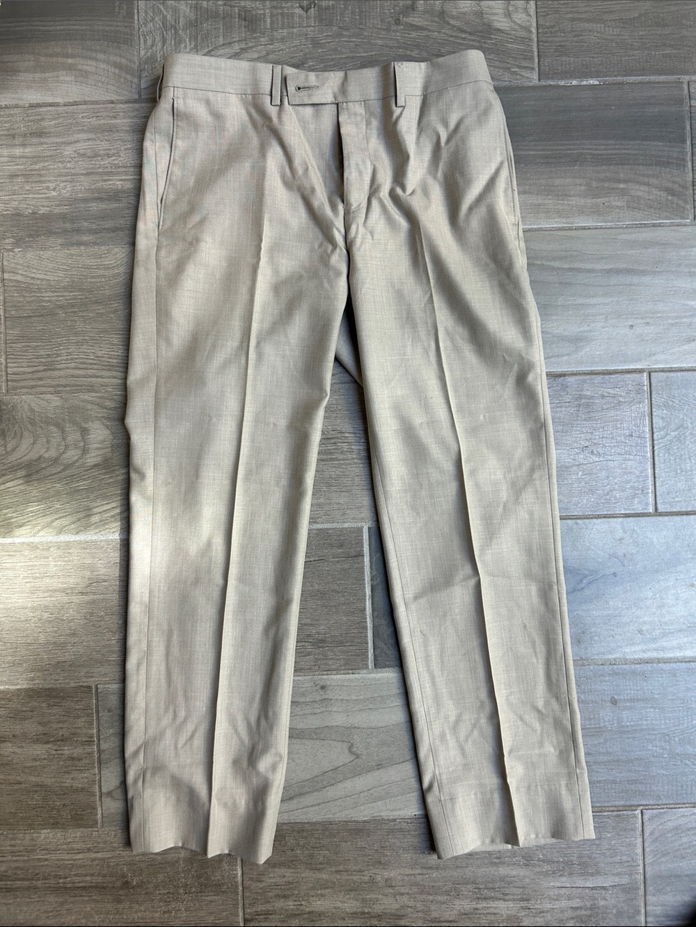 Calvin Klein Men's Light Beige Dress Pants